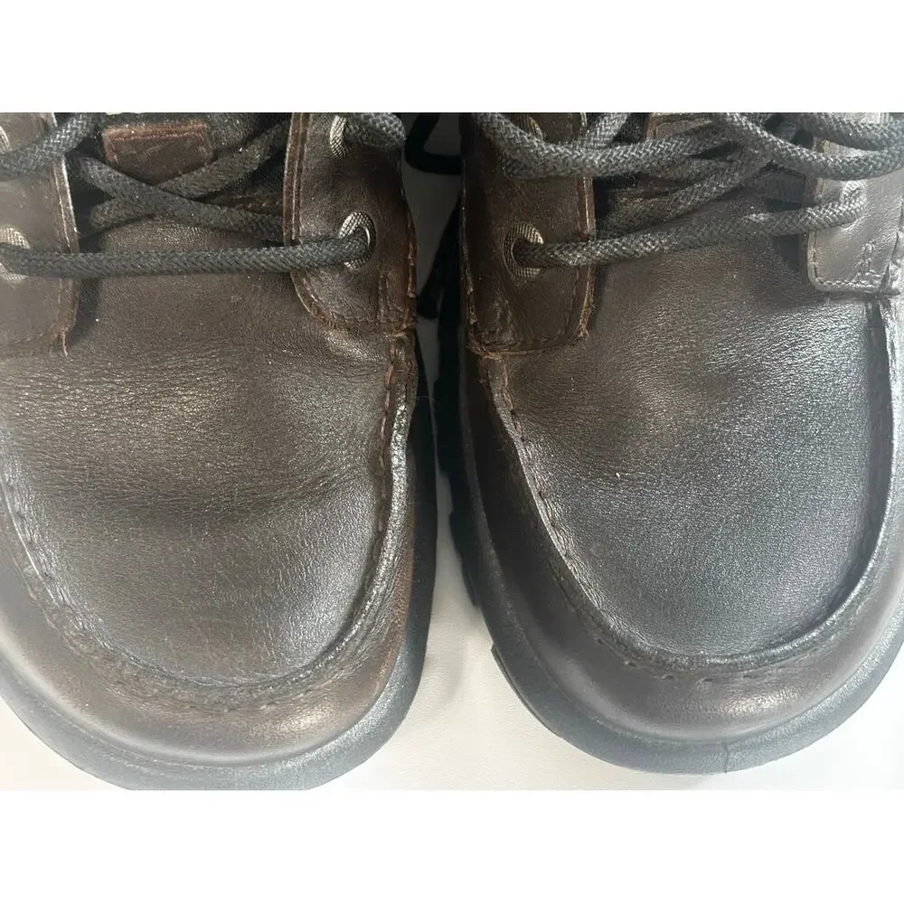 EUC KEEN genuine leather, brown lace-up Anchor Park Low, waterproof, size 11